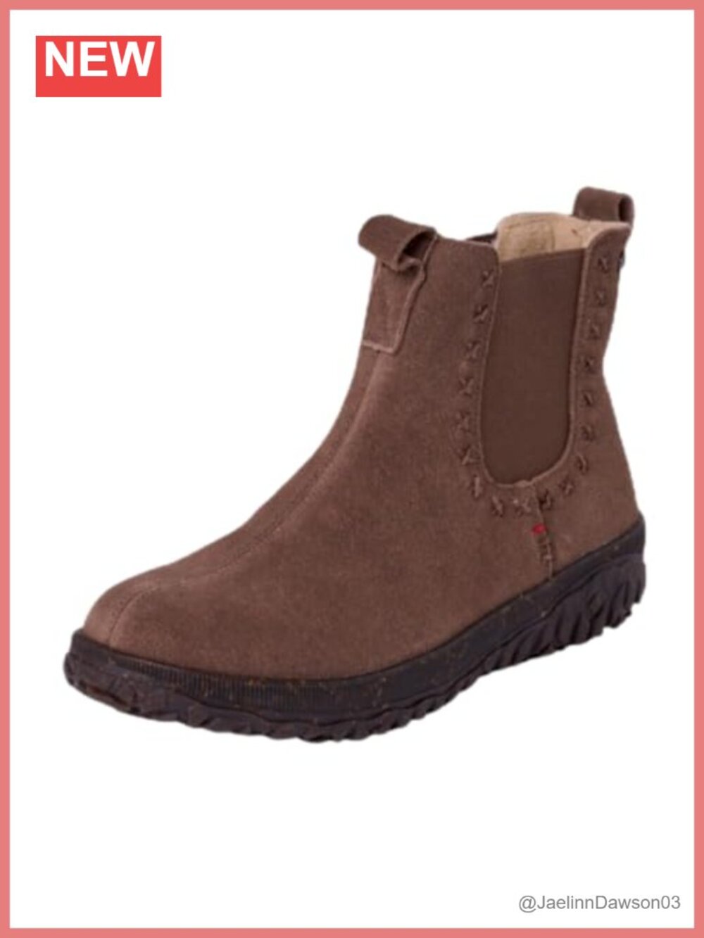 Suede Chelsea Ankle Boots Water Stain Resistant Pull-On Fleece Lined
